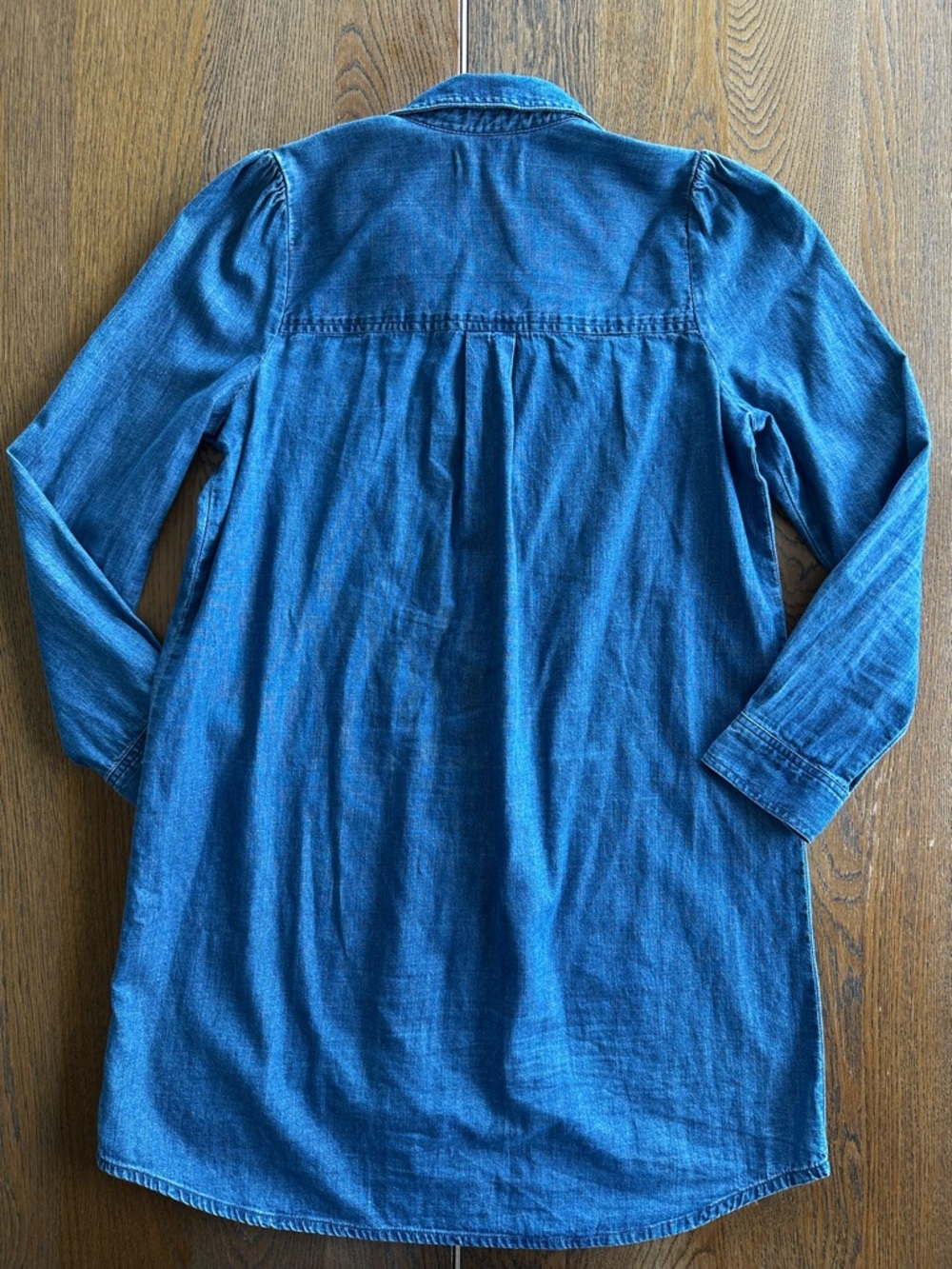 Madewell Denim Puff-Sleeve Shirt Dress Blue Casual in Harris Wash Women’s Size S - Picture 8 of 11